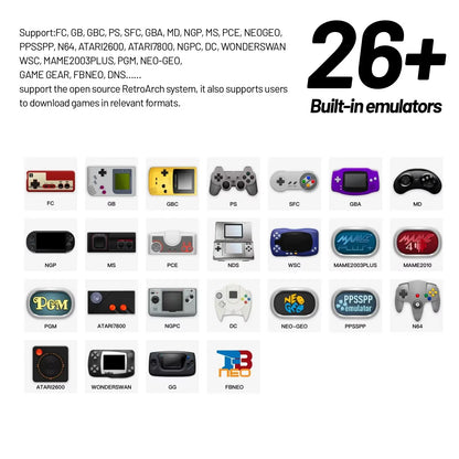 Smart Pro Handheld Game Console 4.96'' IPS Screen Linux System Joystick RGB Lighting  Retro Video Game Console Gift