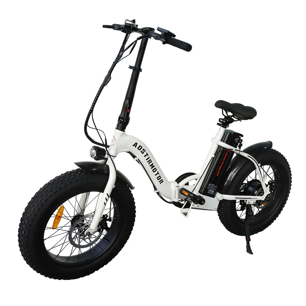 A20 Folding Ebike 500W Electric Mountain Bike 20Inch 4.0 Fat 36V 13Ah Removable Battery Beach Bicycle for Adult