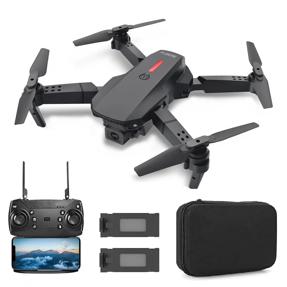 E88 Fpv Mini Drone 4K Professional Aerial Photography Long Range Folding Quadcopter with Camera Remote Control Helicopter Toys